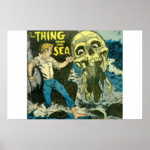 Póster 1980s Horror vintage comics for comic book lovers