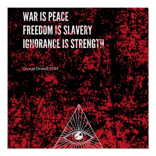 Póster 1984 George Orwell War is Peace (Anverso)