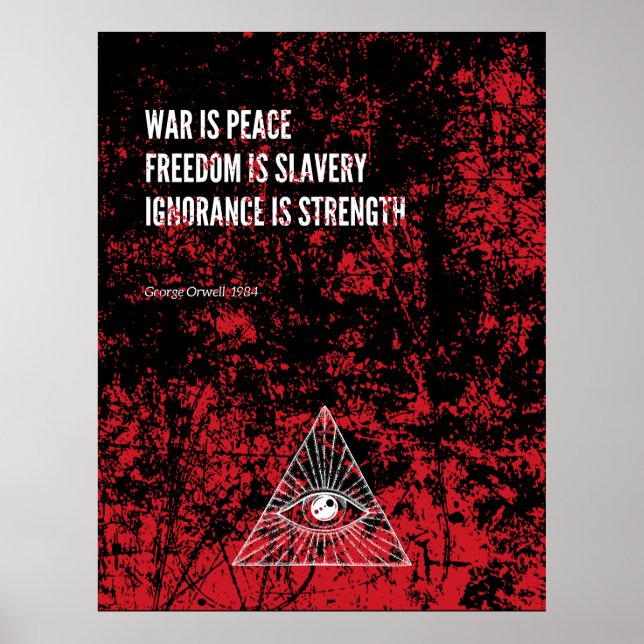 Póster 1984 George Orwell War is Peace (Frente)