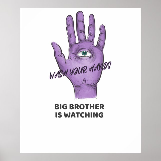 Póster 1984 Orwellian Big Brother Is Watching You Wash y (Frente)