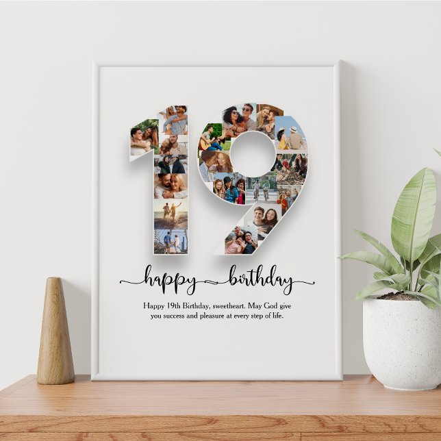 Póster 19.º Poster de Collage de fotos de cumpleaños (Subido por el creador)