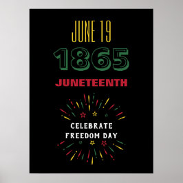 Póster 19 de junio de 1865 19 Fuegos artificiales de hist