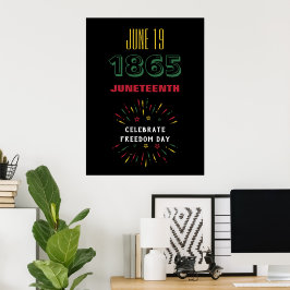 Póster 19 de junio de 1865 19 Fuegos artificiales de hist