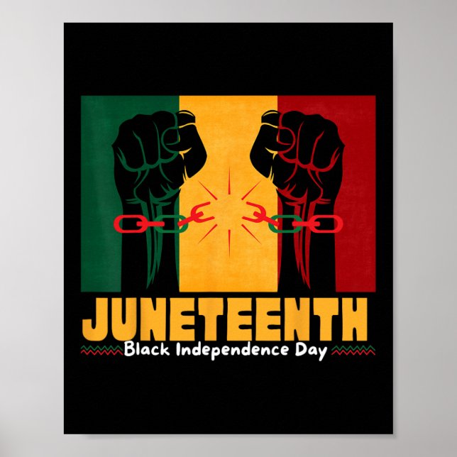 Póster 19 de junio de 1865 Día de la Independencia Negra (Frente)