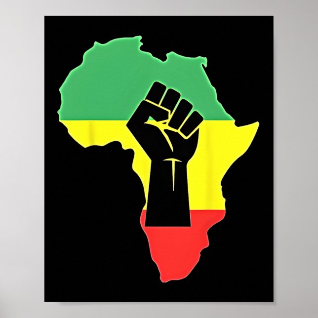 Póster 19 de junio de 1865 Heritag afroamericano (Frente)