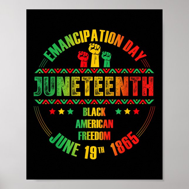 Póster 19 de junio Día de la Emancipación Negro 19 de jun (Frente)