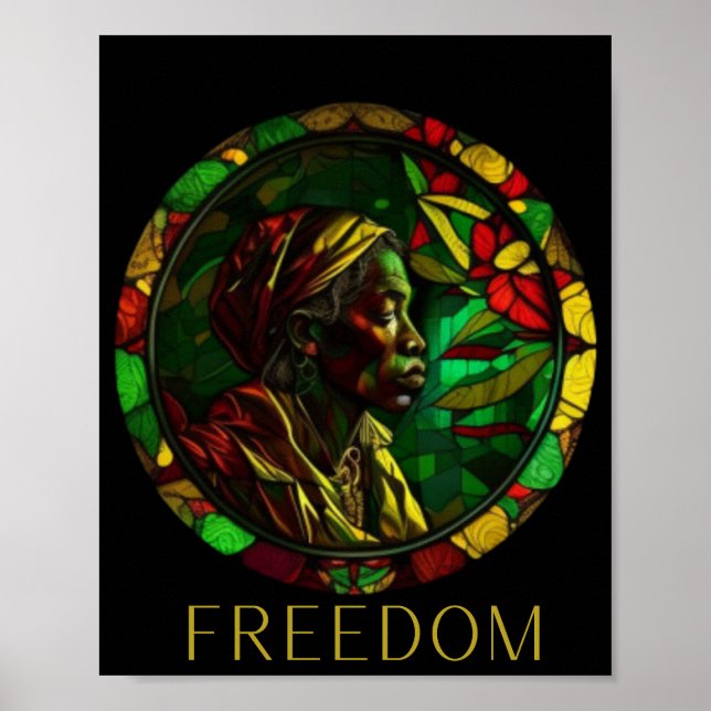 Póster 19 de junio, historia africana, américa africana (Frente)