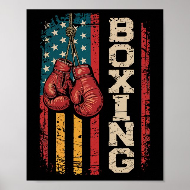 Póster 19 De Junio, La Bandera Estadounidense De Boxeo Us (Frente)