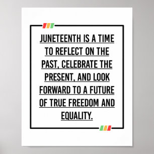 Póster 19 de junio, Libertad para los afroamericanos.