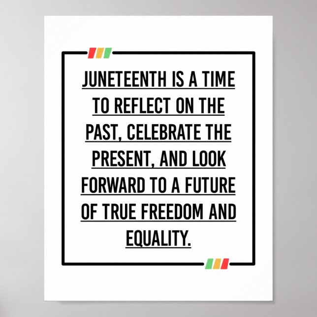 Póster 19 de junio, Libertad para los afroamericanos. (Frente)