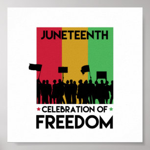 Póster 19 de junio, Libertad para los afroamericanos.