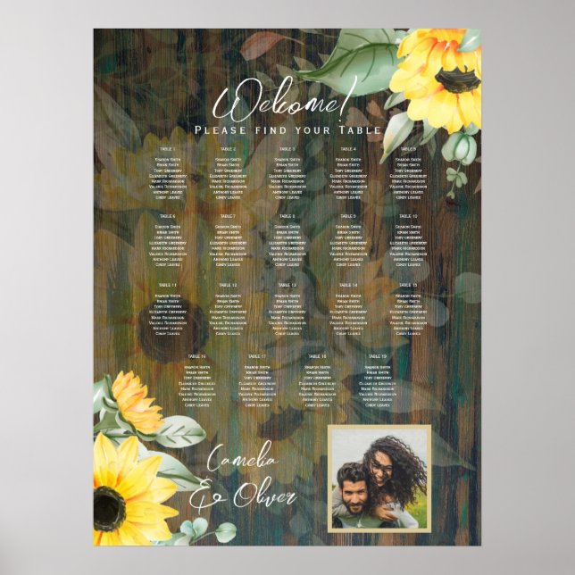 Póster 19 SILLONES DE FOTOGRAFÍA DE MADERA Rústica (Frente)