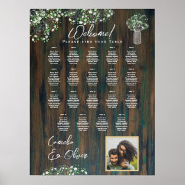 Póster 19 SILLONES DE FOTOGRAFÍA Gypsophila DE MADERA Rús