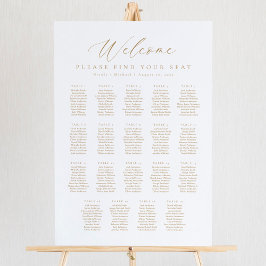 Póster 19 tablas Tabla de asientos de bienvenida