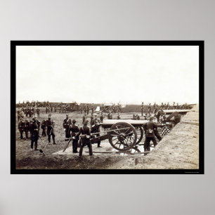 Póster 1.ª artillería pesada de Connecticut en Fort Richa