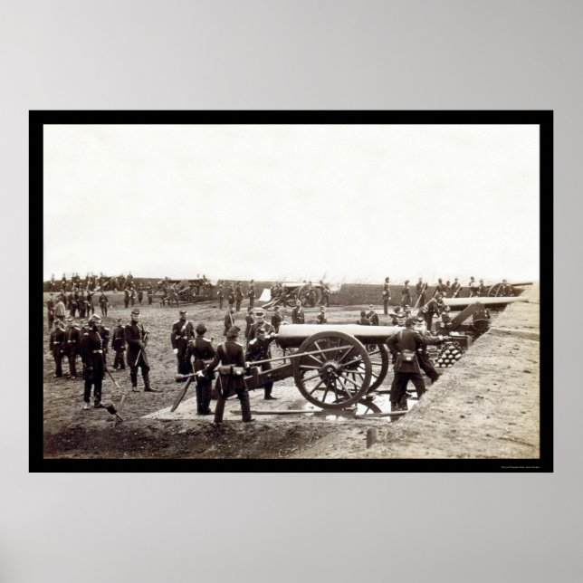 Póster 1.ª artillería pesada de Connecticut en Fort Richa (Frente)
