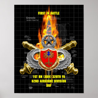 Póster 1.ª BN (ABN) 320ª FA del 82º Airborne