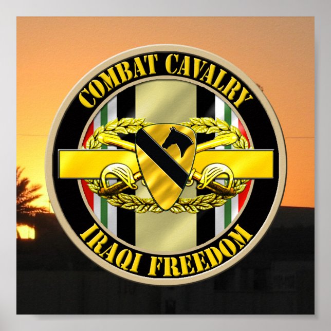 Póster 1.ª División Cavalry Scout OIF VETERAN (Frente)