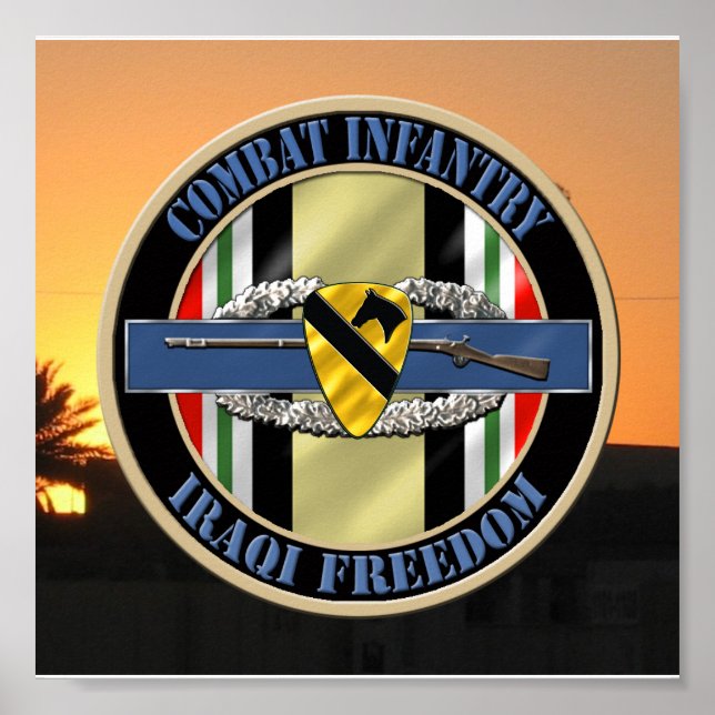 Póster 1.ª División de Caballería Infantería OIF VETERAN (Frente)
