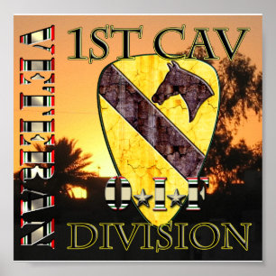 Póster 1.ª División de Caballería OIF VETERAN