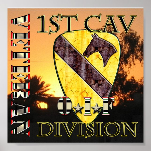 Póster 1.ª División de Caballería OIF VETERAN (Frente)