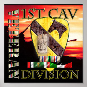Póster 1.ª División de Caballería Veterana de Tormenta de