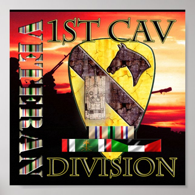 Póster 1.ª División de Caballería Veterana de Tormenta de (Frente)