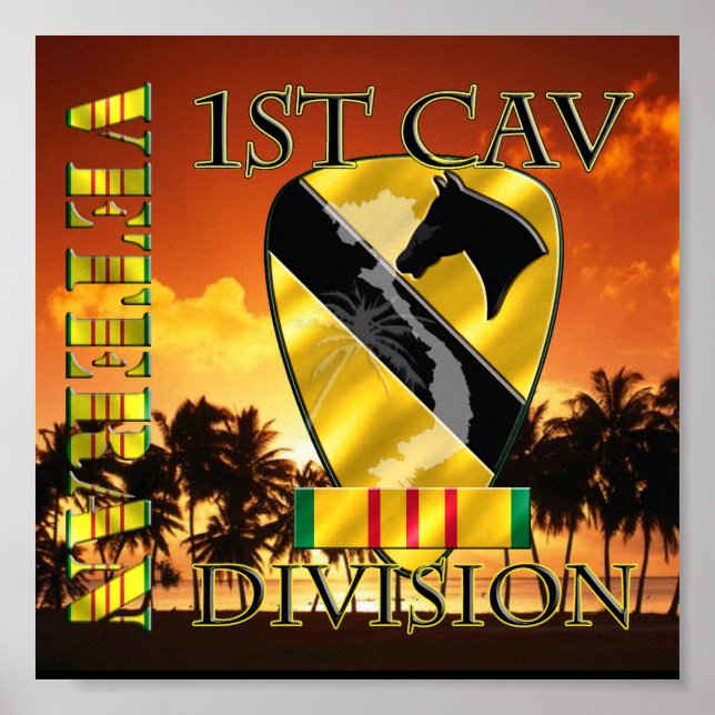 Póster 1.ª División de Caballería Veterano de Vietnam (Frente)