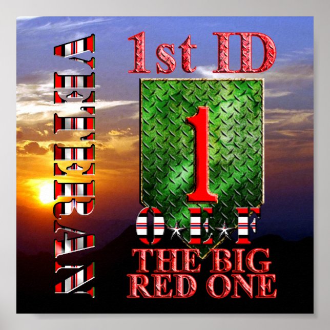 Póster 1.ª División de Infantería OEF VETERAN (Frente)