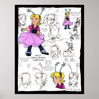 Póster 1.ª ficha de contacto para Sally Robertson