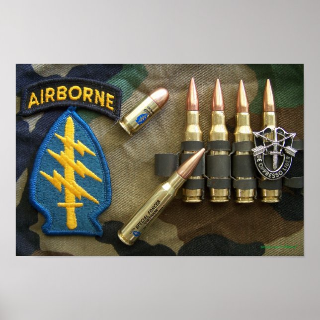 Póster 1.ª fuerza especial boinas verdes iraq flash Impri (Frente)