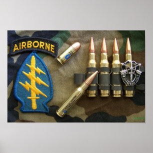 Póster 1.ª fuerza especial boinas verdes iraq flash Impri