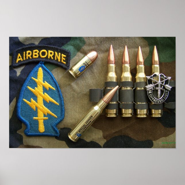 Póster 1.ª fuerza especial boinas verdes iraq flash Impri (Frente)