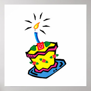 Póster 1.ª tarta de cumpleaños