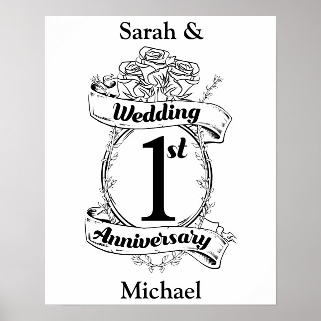 Póster 1.ᵉʳ Aniversario Boda (Frente)