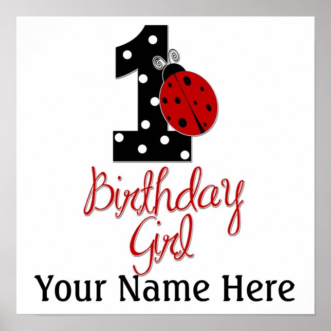 Póster 1.ᵉʳ Chica de cumpleaños - Lady Bug - 1 - Ladybug (Frente)