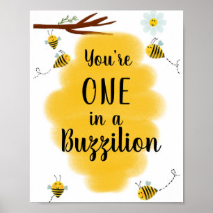 Póster 1.ᵉʳ Día de la Abeja Rótulo de fiesta de cumplea