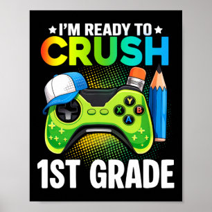 Póster 1.ᵉʳ Grado De Camisetas Para Videojuegos De Niños