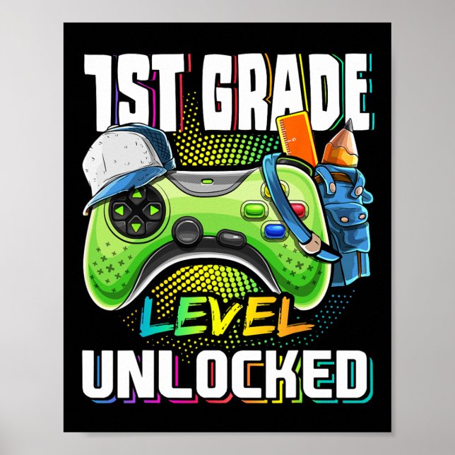 Póster 1.ᵉʳ Grado Desbloqueado Juego De Video De Vuelta A (Frente)