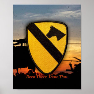 Póster 1.ᵉʳ parche de Vets de Cavalry Air Cav Vetereans