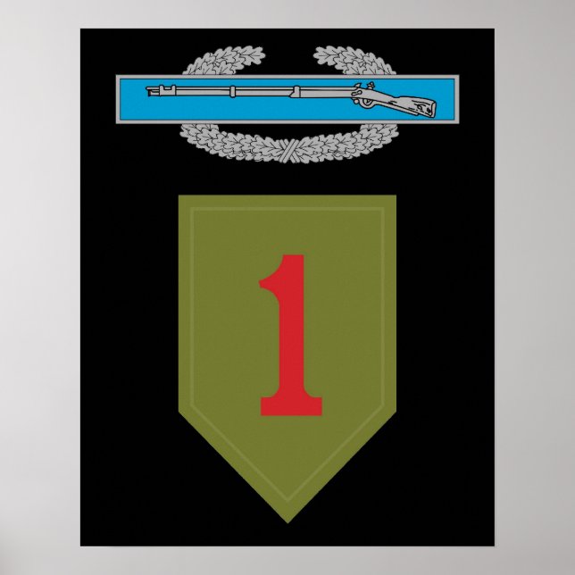 Póster 1.ᵉʳ Poster CIB de la División de Infantería (Frente)