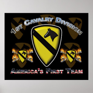 Póster 1.ᵉʳ Poster de Cav Fort Hood Texas