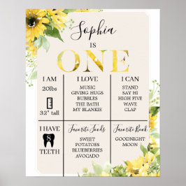 Póster 1.ᵉʳ Poster de Nacimiento Girasol