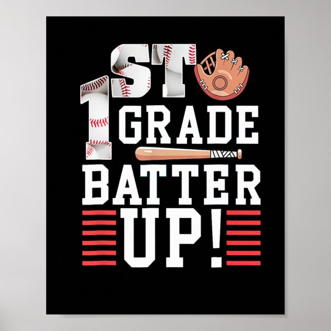 Póster 1.ᵉʳ Primer Día Escolar Primer Grado De Batería (Frente)