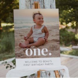 Póster 1.ᵉʳ Signo de bienvenida de la foto de cumpleaños