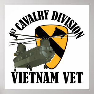 Póster 1.ᵉʳ Vet Cav Vietnam - CH-47