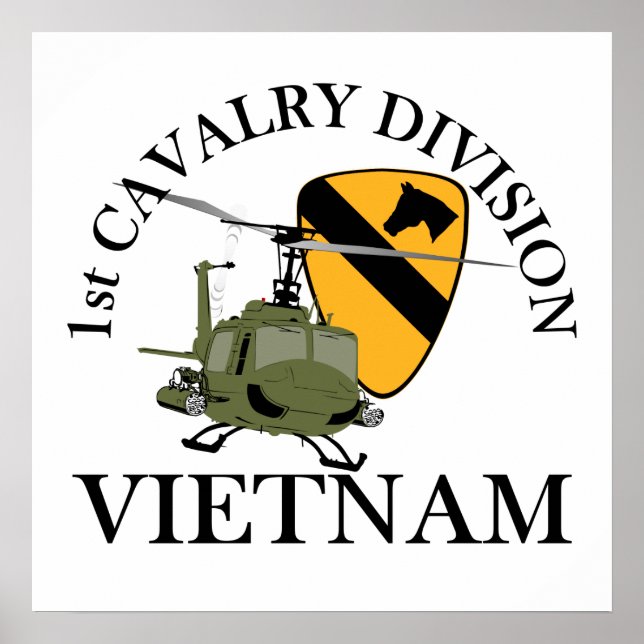 Póster 1.ᵉʳ Vet de Cav Vietnam (Frente)