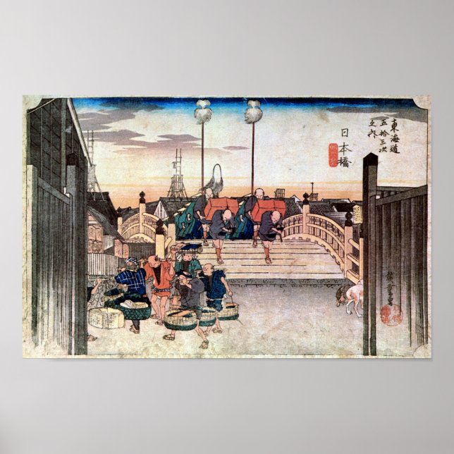 PÓSTER 1. 日本橋, 広重 (Frente)