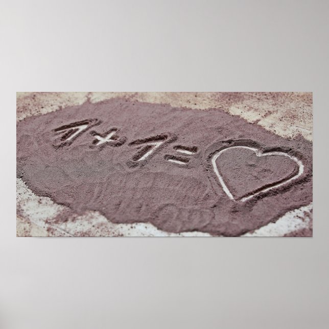 Póster 1 + 1 Igual a amor (Frente)