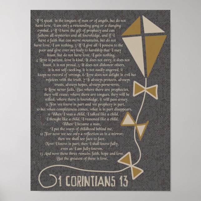 Póster 1 Corinthians 13 Poster (Frente)